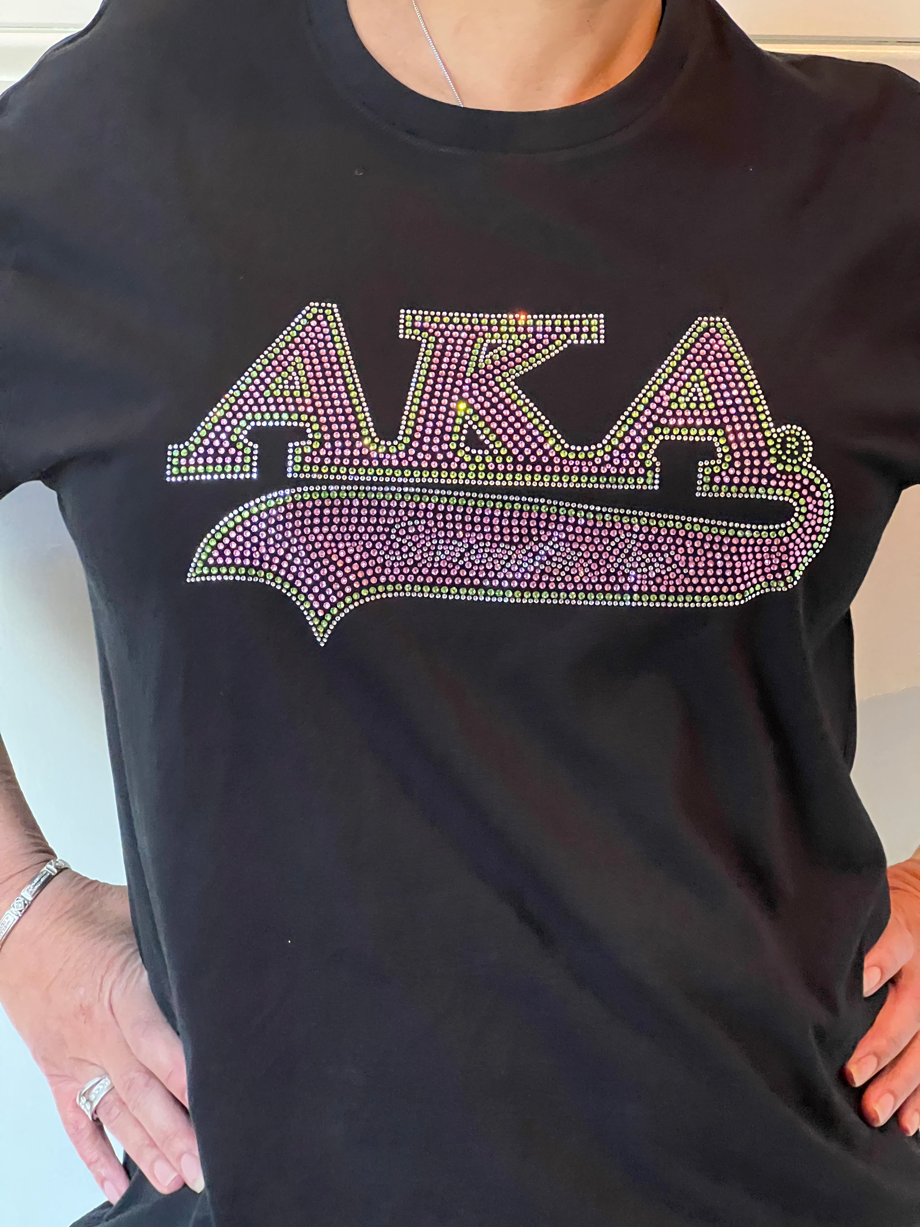 Alpha Kappa Alpha Rhinestone Bling Tail T-Shirt – Pretty Pleze