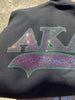 Alpha Kappa Alpha Rhinestone Bling Velour Lined Hoodie
