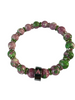 Alpha Kappa Alpha Rain Flower Pink and Green Jade Beads