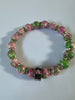 Alpha Kappa Alpha Rain Flower Pink and Green Jade Beads