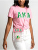 Alpha Kappa Alpha AKA Letters Clear Crossbody Stadium Bag Pink