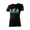 Alpha Kappa Alpha Luxury Embroidered T-shirt Black