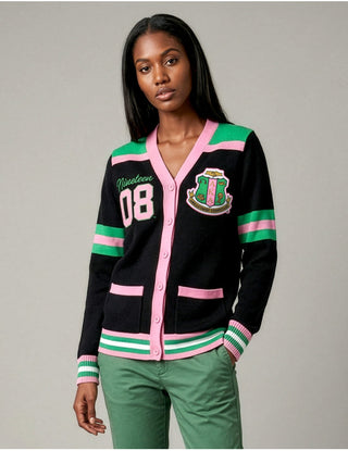 Alpha Kappa Alpha Cardigan Sweater Black