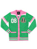 Alpha Kappa Alpha Cardigan Sweater Pink and Green