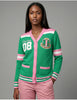 Alpha Kappa Alpha Cardigan Sweater Pink and Green
