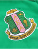Alpha Kappa Alpha Long Sleeve Glitter Football Jersey Green