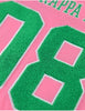 Alpha Kappa Alpha Oversized Chenille Football Jersey Pink