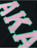 Alpha Kappa Alpha V-Neck Glitter Tee Black