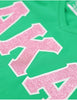 Alpha Kappa Alpha V-Neck Glitter Tee Green