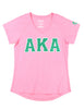 Alpha Kappa Alpha V-Neck Glitter Tee Pink