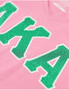 Alpha Kappa Alpha V-Neck Glitter Tee Pink