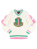 Alpha Kappa Alpha V-Neck Sweater Ivory
