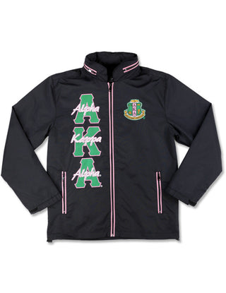 Alpha Kappa Alpha Windbreaker Jacket Black