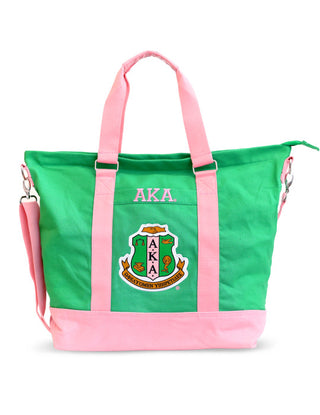 Alpha Kappa Alpha Canvas Tote Bag Green