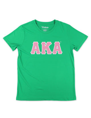 Alpha Kappa Alpha Glitter Dri-Fit T-shirt Green