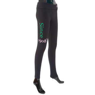 Alpha Kappa Alpha Since 1908 Yoga Pants Black