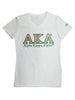 Alpha Kappa Alpha Luxury Embroidered T-shirt White
