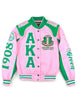 Alpha Kappa Alpha Twill Racing Jacket Pink