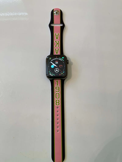 Alpha Kappa Alpha AKA Apple Watch Band Size 38/40/41 MM Black