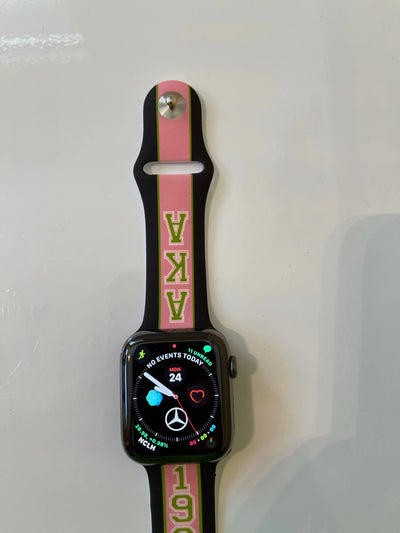 Alpha Kappa Alpha AKA Apple Watch Band Size 38/40/41 MM Black