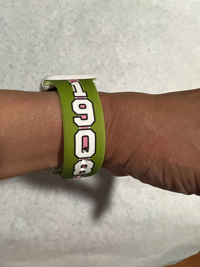 Alpha Kappa Alpha AKA Apple Watch Band Size 42/44/45 MM Bold Green