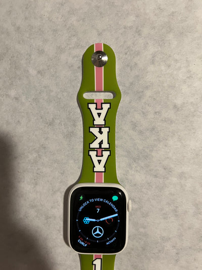 Alpha Kappa Alpha AKA Apple Watch Band Size 42/44/45 MM Bold Green