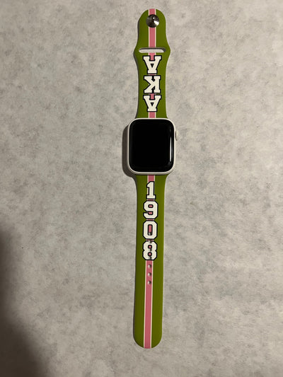 Alpha Kappa Alpha AKA Apple Watch Band Size 42/44/45 MM Bold Green