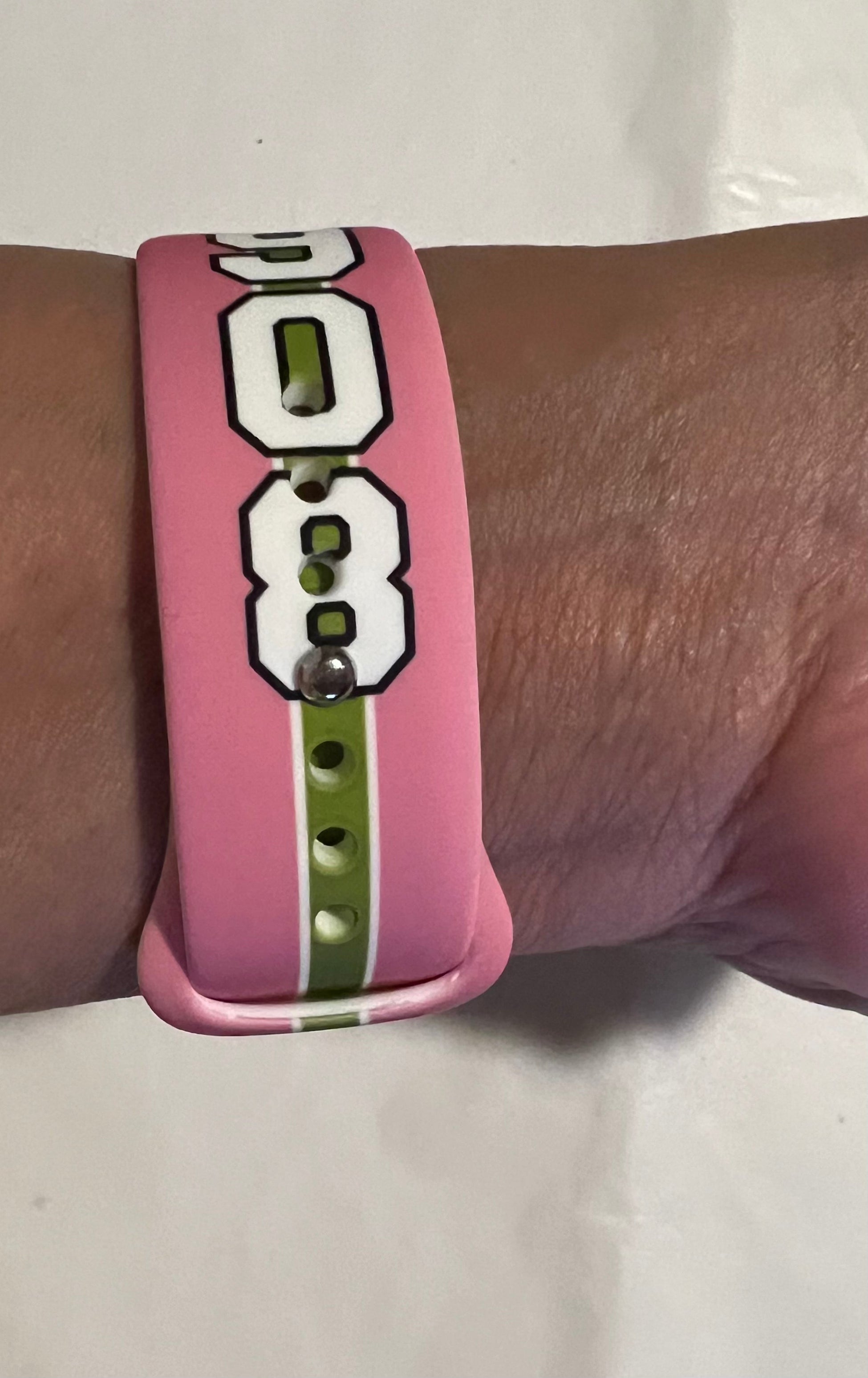 Alpha Kappa Alpha AKA Apple Watch Band Size 42mm 44mm 45 mm Bold Pink ...