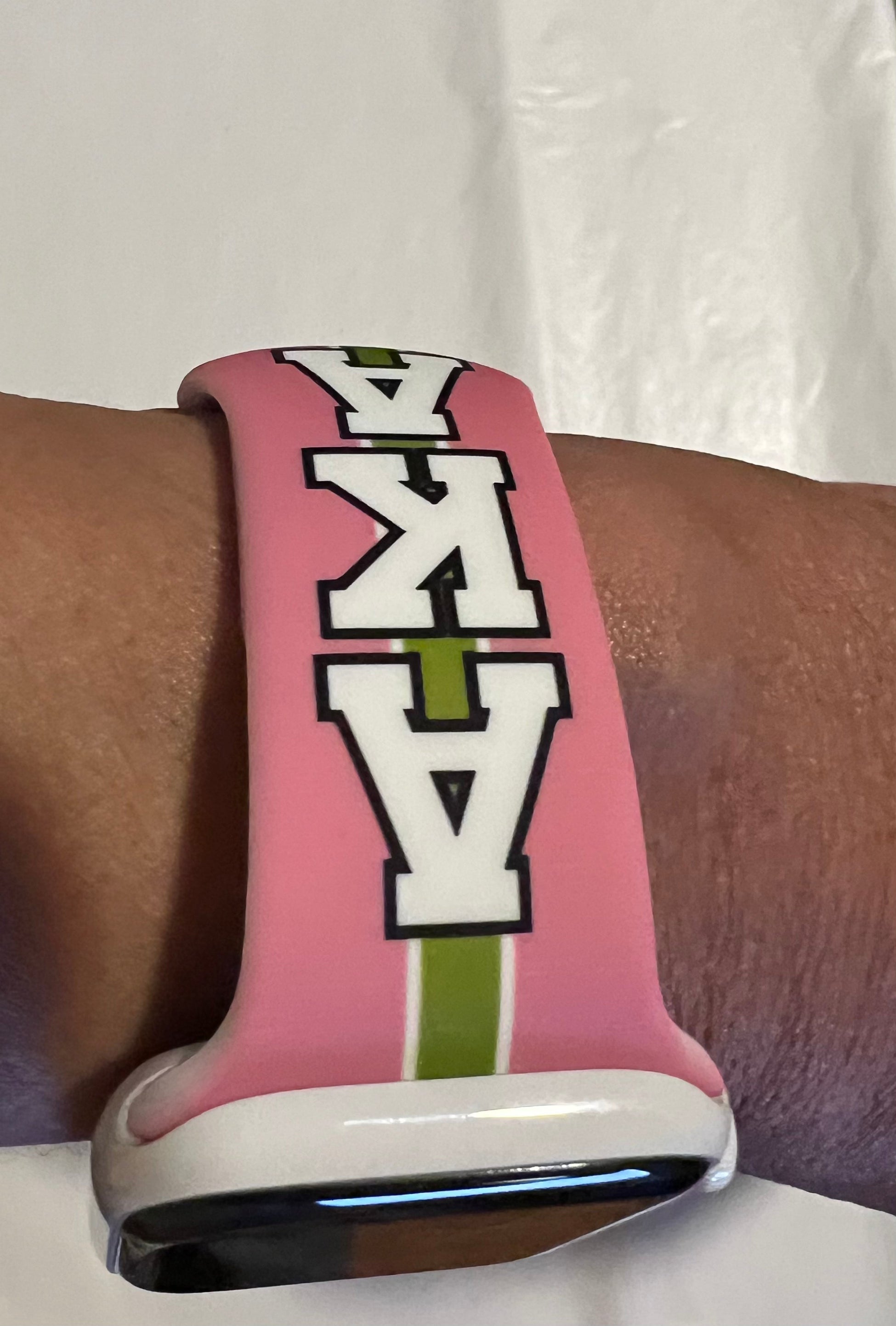 Alpha Kappa Alpha AKA Apple Watch Band Size 42mm 44mm 45 mm Bold Pink ...