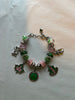 Alpha Kappa Alpha AKA Floral Charm Bracelet