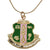Alpha Kappa Alpha AKA Shield Necklace Gold