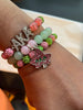 Alpha Kappa Alpha Beaded Bling Charm Bracelet Set