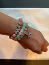 Alpha Kappa Alpha Beaded Bling Charm Bracelet Set