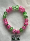 Alpha Kappa Alpha Beaded Bling Pretty Girl Charm Bracelet