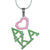 Alpha Kappa Alpha Bling AKA Heart Crystal Necklace
