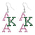 Alpha Kappa Alpha Bling AKA Overlap Earrings - sorority earrings