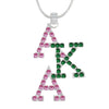 Alpha Kappa Alpha Bling AKA Overlap Necklace