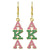 Alpha Kappa Alpha Bling Austrian Crystal Earrings Gold