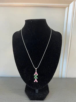 Alpha Kappa Alpha Bling Austrian Crystal Necklace