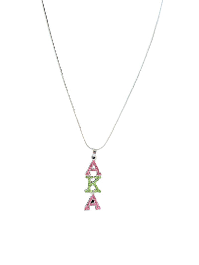 Alpha Kappa Alpha Bling Austrian Crystal Necklace - sorority earrings