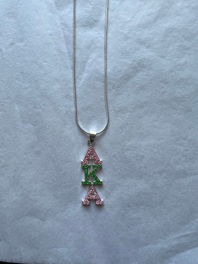 Alpha Kappa Alpha Bling Austrian Crystal Necklace