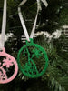 Alpha Kappa Alpha Bling Glitter Christmas Ornaments