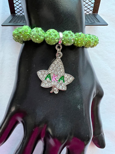 Alpha Kappa Alpha Bling Ivy Beaded Bracelet