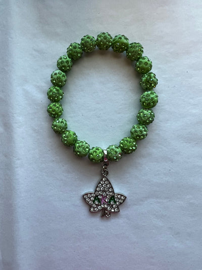 Alpha Kappa Alpha Bling Ivy Beaded Bracelet