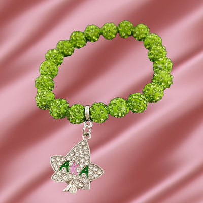 Alpha Kappa Alpha Bling Ivy Beaded Bracelet