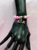 Alpha Kappa Alpha Bling Natural Agate AKA Charm Bracelet