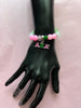 Alpha Kappa Alpha Bling Natural Agate AKA Charm Bracelet