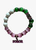 Alpha Kappa Alpha Bling Natural Agate Soror Charm Bracelet