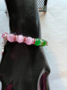 Alpha Kappa Alpha Bling Natural Agate Soror Charm Bracelet