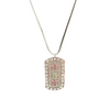 Alpha Kappa Alpha Bling Rhinestone Dog Tag Necklace